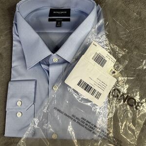 Bonobos Shirt Mens 3X Blue Stretch Standard Fit Jetsetter Blue Texture Dobby